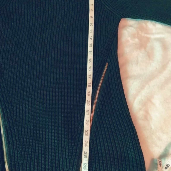 Guess Black Gold Zip Sweater Size S Outdoor Winter Fall Cozy Spring - Picture 4 of 8